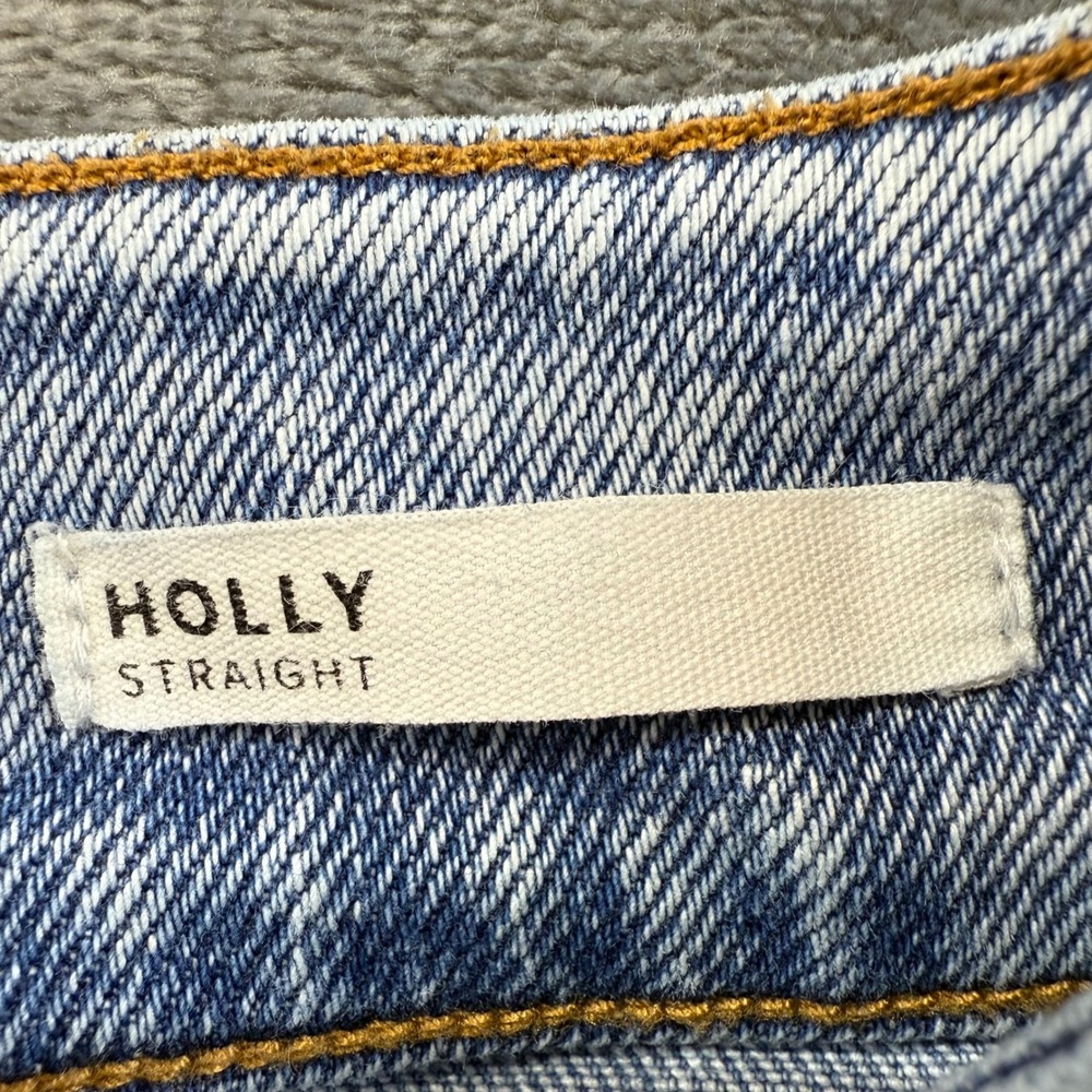 Dear John Holly Straight Leg Women's Jeans Front Seam Cuffed Size 31 High Rise - Picture 3 of 10